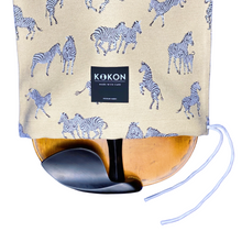Load image into Gallery viewer, "Zebra" jacquard viola sleeve drawstring