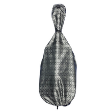 Load image into Gallery viewer, "Baroque" silk yarn dyed brocade cello sleeve drawstring
