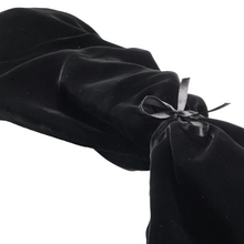 Load image into Gallery viewer, Black velvet cello sleeve drawstring