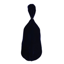 Load image into Gallery viewer, Midnight blue velvet cello sleeve drawstring