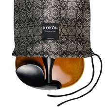 Load image into Gallery viewer, "Baroque" silk yarn dyed brocade violin sleeve drawstring
