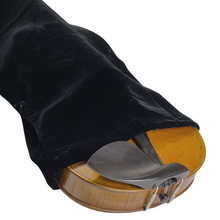 Load image into Gallery viewer, Black velvet viola sleeve drawstring
