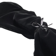 Load image into Gallery viewer, Black velvet cello sleeve drawstring
