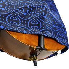 Load image into Gallery viewer, &quot;Bleu&quot; silk satin cello sleeve drawstring
